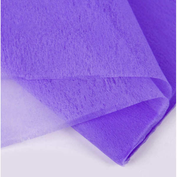 Non Woven Flower Wrapping Paper Purple 33 Sheets
